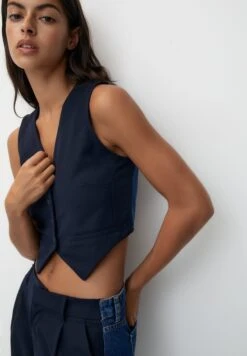 PULL & BEAR ContrastSmanicatoDark Blue Donna Giacche E Blazer PUC21G0IW-K11 14 PULL & BEAR ContrastSmanicatoDark Blue Donna Giacche E Blazer PUC21G0IW-K11 -Pull & Bear 599efd7a1f734d1bb00600d4a04405f6