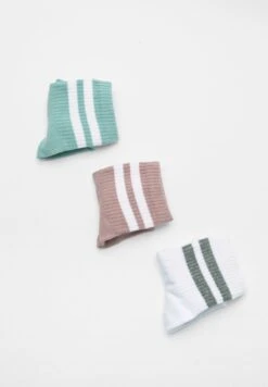 PULL & BEAR Pack Of 3 Striped CalzeGreen Donna Calze PUC81F04O-M11 -Pull & Bear 5dd3f8b69b014e86988c062b1dcbc1b9