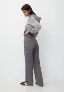 PULL & BEAR BasicPantaloni CargoDark Grey Donna Pantaloni PUC21A0UZ-C11 -Pull & Bear 5f7df29f61574684a147e06c40f437af
