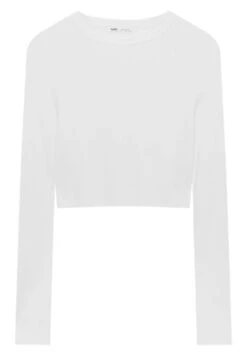 PULL & BEAR Cropped MaglioneWhite Donna Maglieria PUC21I0MU-A11 -Pull & Bear 603cbc406dc74ec7a6fd34163b737157