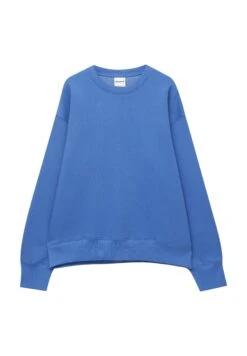 PULL & BEAR Round Neck - Felpa - Blue -Pull & Bear 62b23b6472df49a9a338a33c730bcbeb
