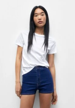 PULL & BEAR High-Waist Shorts Di JeansDark Blue Denim Donna Jeans PUC21S0DW-K11