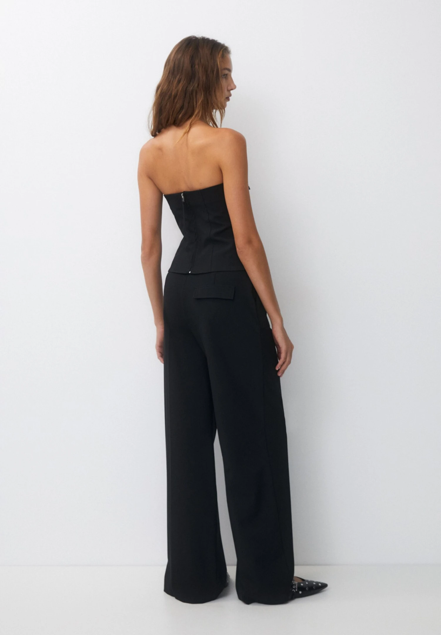 PULL & BEAR Smart With Buttons At The WaistPantaloniBlack Donna Pantaloni PUC21A0VL-Q11 5 PULL & BEAR Smart With Buttons At The WaistPantaloniBlack Donna Pantaloni PUC21A0VL-Q11 - immagine 3
