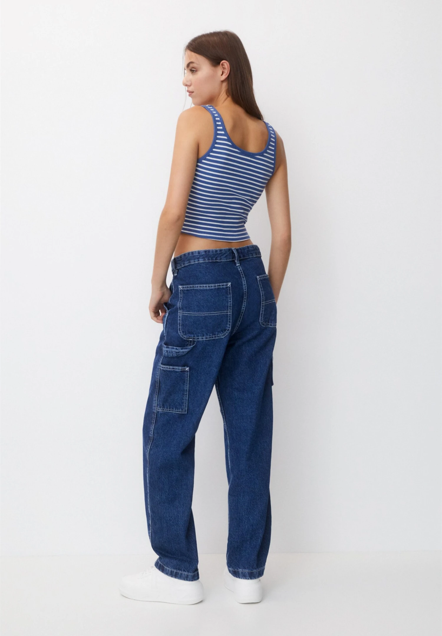PULL & BEAR Basic StripedTopMottled Blue Donna T-shirt E Top PUC21D2IF-K12 5 PULL & BEAR Basic StripedTopMottled Blue Donna T-shirt E Top PUC21D2IF-K12 - immagine 3