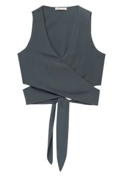 PULL & BEAR Rustic Multiway Surplice TopGrey Donna Camicie E Bluse PUC21E11H-C11 -Pull & Bear 65162ed505fb4fecb881b9f4a1caec89