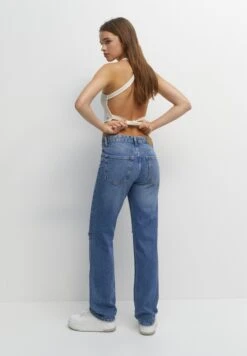 PULL & BEAR Mid-WaistJeans A SigarettaBlue Denim Donna Jeans PUC21N0LT-K11 -Pull & Bear 65400769b8fd4b159bfd2a5b854c3d47