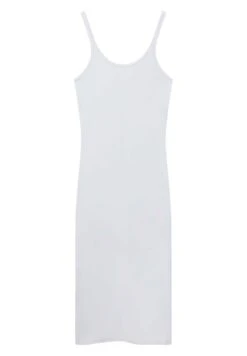 PULL & BEAR Basic Midi - Vestito Di Maglina - White -Pull & Bear 6568062fcdd242df8730bc17b765419d