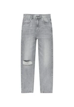 PULL & BEAR Ripped- Jeans A Sigaretta - Grey -Pull & Bear 65c0b0d5611546f4846509d72254efaf