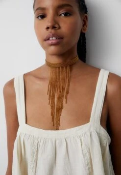 PULL & BEAR With Fringing-ChokerCollanaGold Coloured Donna Gioielli PUC51L0FJ-F11