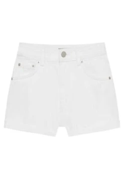 PULL & BEAR Mid-Waist - Shorts Di Jeans - White -Pull & Bear 66e8df8a8d01486d82390e125d6c93fd