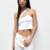 PULL & BEAR Asymmetric TopWhite Donna T-shirt E Top PUC21D2DR-A11 -Pull & Bear 68e8b14fb79d43e9a1d180ad2cf8755c