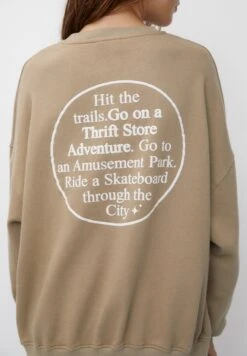 PULL & BEAR With Contrast SloganFelpaBeige Donna Felpe PUC21J11V-B11 -Pull & Bear 693e8464d3994f809d06ede2355c8b9b