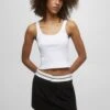 PULL & BEAR Basic TankTopWhite Donna T-shirt E Top PUC21D28H-A11 -Pull & Bear 6a74fe4907cd4858bfae4b924224d297