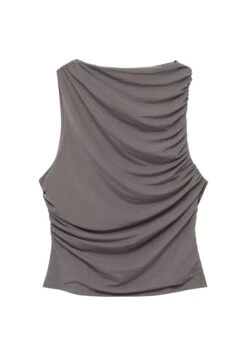 PULL & BEAR Sleeveless Gathered Details CamicettaDark Grey Donna Camicie E Bluse PUC21E12C-C11 -Pull & Bear 6c17da0f33434ff6b5377124f98c3580