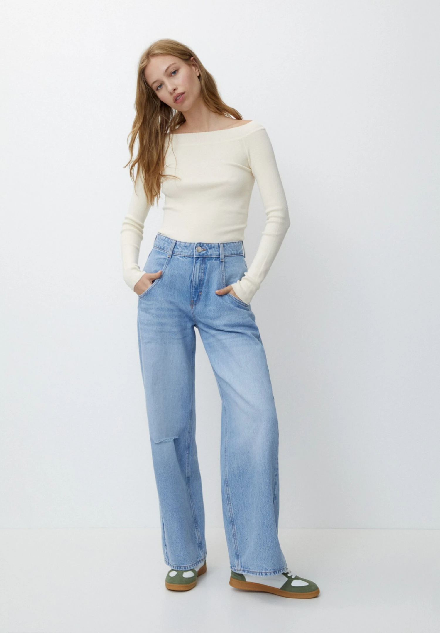 PULL & BEAR Boat NeckMaglioneBeige Donna Maglieria PUC21I0ON-B11 4 PULL & BEAR Boat NeckMaglioneBeige Donna Maglieria PUC21I0ON-B11 - immagine 2