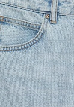 PULL & BEAR Mid-Waist Barrel- Jeans A Sigaretta - Light Blue Denim -Pull & Bear 6ed25aff223b44f9aadc8b8d984c4564