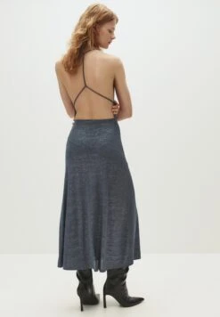 PULL & BEAR SHIMMERY DRAPED - MIDI - Vestito Elegante - Grey -Pull & Bear 6f2a78c184ed40a792f2cdad3d37d7ab
