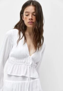 PULL & BEAR With An Elasticated Waist - Camicetta - White -Pull & Bear 70c04a1fd3f34746946448103e4af834