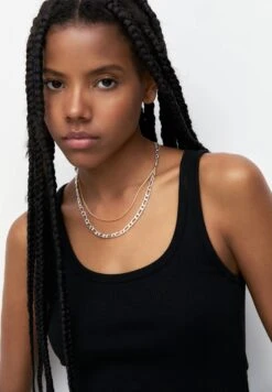 PULL & BEAR Double-Strand CollanaSilver Coloured Donna Gioielli PUC51L0EK-D11