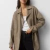 PULL & BEAR With Roll-Up Sleeves - Cappotto Corto - Brown -Pull & Bear 728cf0dbc2714a83ba5faedc4ca9d154
