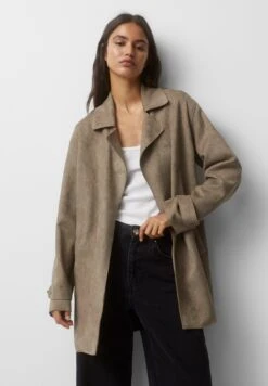 PULL & BEAR With Roll-Up Sleeves - Cappotto Corto - Brown
