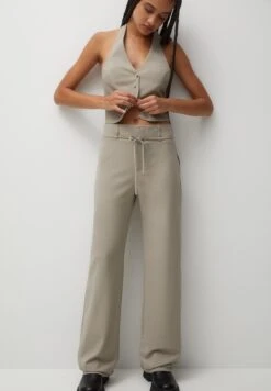 PULL & BEAR Tied Detail SmartPantaloniStone Donna Pantaloni PUC21A0VH-C11