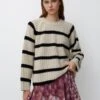 PULL & BEAR Striped Long SleeveMaglioneBeige Donna Maglieria PUC21I0P9-B11 -Pull & Bear 73bb5726468e4a79b7af375c0306c716