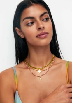 PULL & BEAR 3Pack BeadedCollanaGold Coloured Donna Gioielli PUC51L0EW-F11