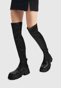PULL & BEAR Stivali Sopra Il GinocchioBlack Donna Stivali PUC11A0J7-Q11