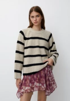 PULL & BEAR Striped Long SleeveMaglioneBeige Donna Maglieria PUC21I0P9-B11 -Pull & Bear 7617e00ed7164e7fba40d6506225285c