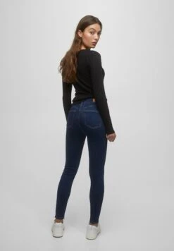 PULL & BEAR Push Up Jeans Skinny FitDark Blue Donna Jeans PUC21N0K1-K12 -Pull & Bear 76872146aa6f4522a1b26cdfd82c018b