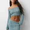 PULL & BEAR Off-The-Shoulder MaglioneMint Donna Maglieria PUC21D2H1-M11
