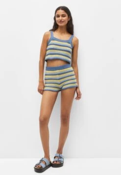 PULL & BEAR Striped ShortsBlue Donna Shorts PUC21S0EB-K11 -Pull & Bear 76ebe754860f4f49aa9ba9db56f15416