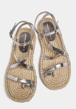 PULL & BEAR Metallic Multi-Strap - Infradito - Grey -Pull & Bear 7756cdcf48f5448ea0d9c6f02a51713e