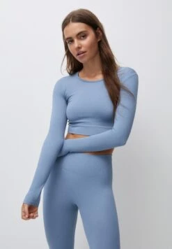 PULL & BEAR Comfort FitMaglietta A Manica LungaBlue Donna T-shirt E Top PUC21D2JZ-K11