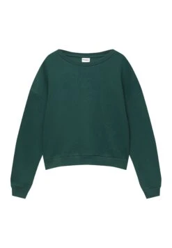 PULL & BEAR Round NeckFelpaDark Green Donna Felpe PUC21J110-M13 -Pull & Bear 79ac8a8e11b44c7cae23dcafb83162cc