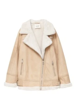 PULL & BEAR Double-Faced LongGiacca Da Mezza StagioneBeige Donna Giacche E Blazer PUC21U0GG-B11 -Pull & Bear 7a66ca97b12d44f4bf6ce6825400d020