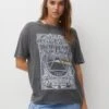 PULL & BEAR Short Sleeve Floyd T-Shirt Con StampaBlack Donna T-shirt E Top PUC21D2J4-Q11