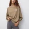 PULL & BEAR With Contrast SloganFelpaBeige Donna Felpe PUC21J11V-B11 -Pull & Bear 81469455c5484ef48ee43ccc42fbfe3c