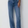 PULL & BEAR Mid Waist Jeans A SigarettaBlue Denim Donna Jeans PUC21N0LU-K12 -Pull & Bear 8159c085e3da4040a40eda971986fe85