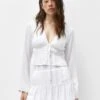 PULL & BEAR With An Elasticated Waist - Camicetta - White