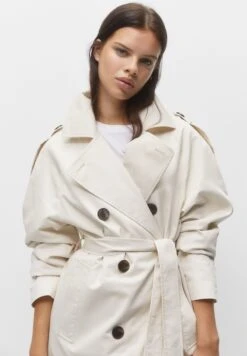 PULL & BEAR Basic- Trench - Mottled Beige -Pull & Bear 83b281f9287c4ab2b661d53b4ceecd5d