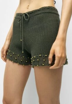 PULL & BEAR Crochet Shorts With Beading - Shorts - Khaki 11 PULL & BEAR Crochet Shorts With Beading - Shorts - Khaki -Pull & Bear 841ec28c598e45d0960c1fd601023a8b