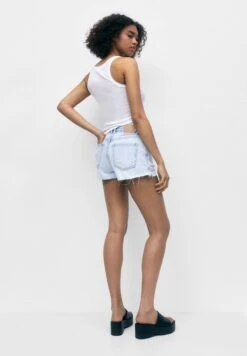 PULL & BEAR Mom-FitShorts Di JeansStone Blue Denim Donna Shorts PUC21S0D3-K12 -Pull & Bear 844340cad0144a1597bb1caba39c5248