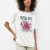 PULL & BEAR Short Sleeve FloralT-Shirt Con StampaWhite Donna T-shirt E Top PUC21D2GA-A11