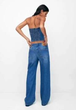 PULL & BEAR Corset - Top - Blue -Pull & Bear 86b6a77012364b71acdf0ef173a4a6b5