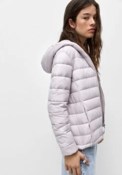 PULL & BEAR Weight Hooded - Puffer - Giacca Invernale - Lilac -Pull & Bear 88cb22697f0648df816c556750fa754c