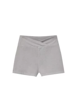 PULL & BEAR Crossover Waist - Cycling - Shorts - Grey -Pull & Bear 8bfd25e87fca49fba6ecc20bfc3bf517