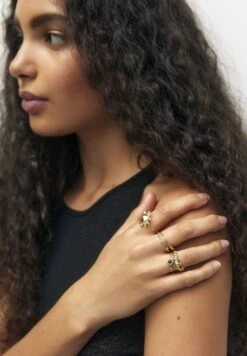 PULL & BEAR Pack Of 5 Sun AnelloGold Coloured Donna Gioielli PUC51L0EQ-F11