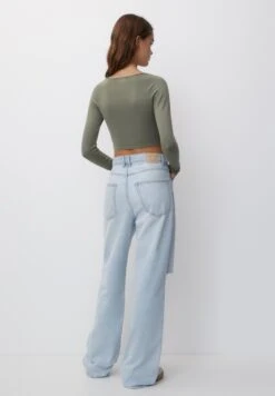 PULL & BEAR Cropped - Maglione - Khaki -Pull & Bear 8eaf658de06b4b1da5825506c228632f